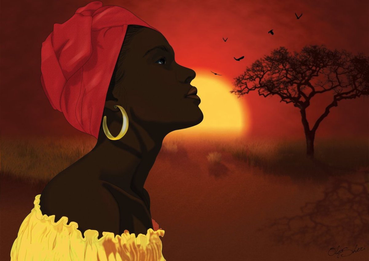 Африка девушки на природе