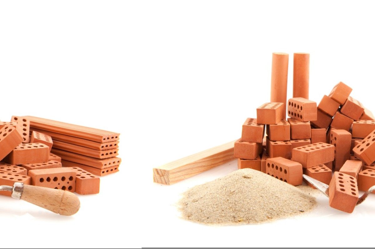 Много иконок строительных материалов