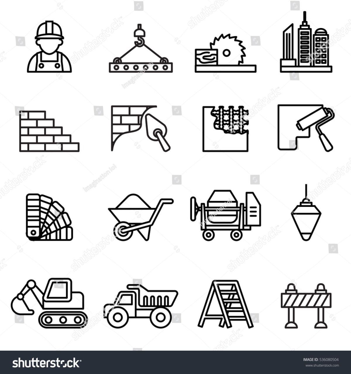 Иконки строительная тематика
