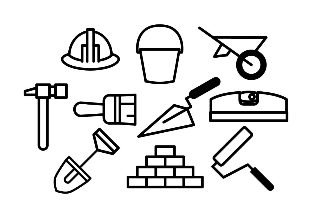 Пиктограмма отделочные материалы