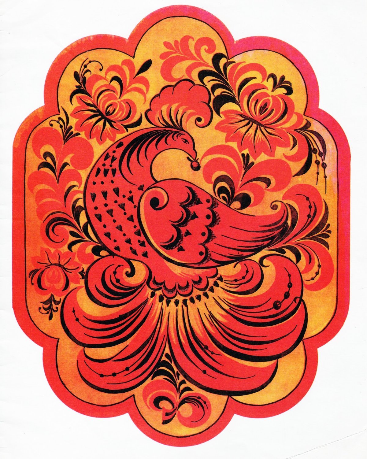 Хохломская роспись Жар птица