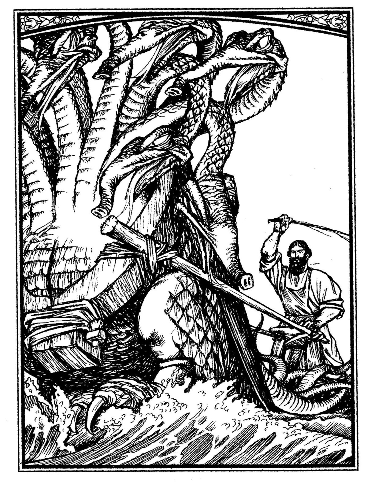 Васнецов бой Добрыни Никитича с Семиглавым змеем Горынычем