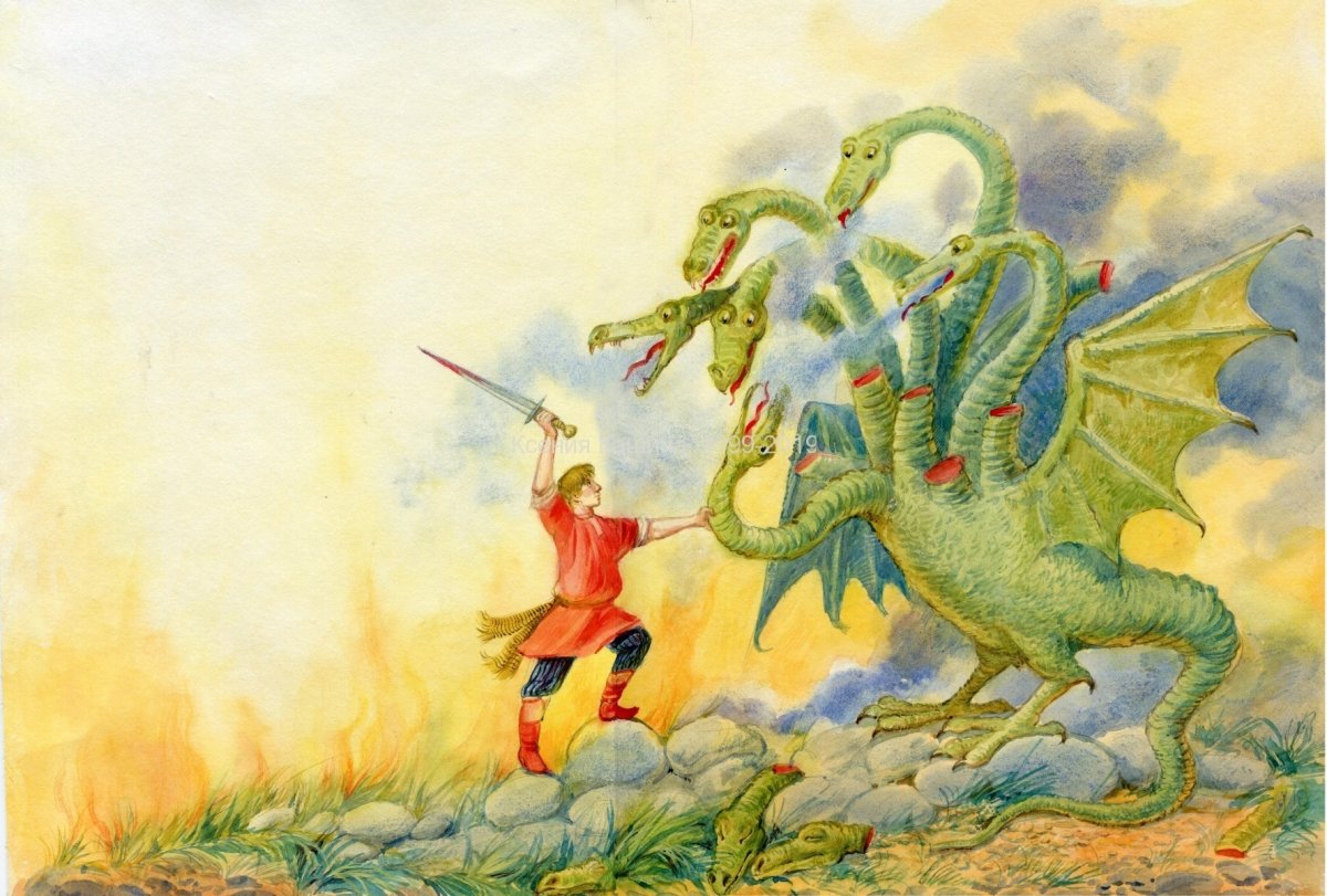 Добрыня Никитич сражение со змеем