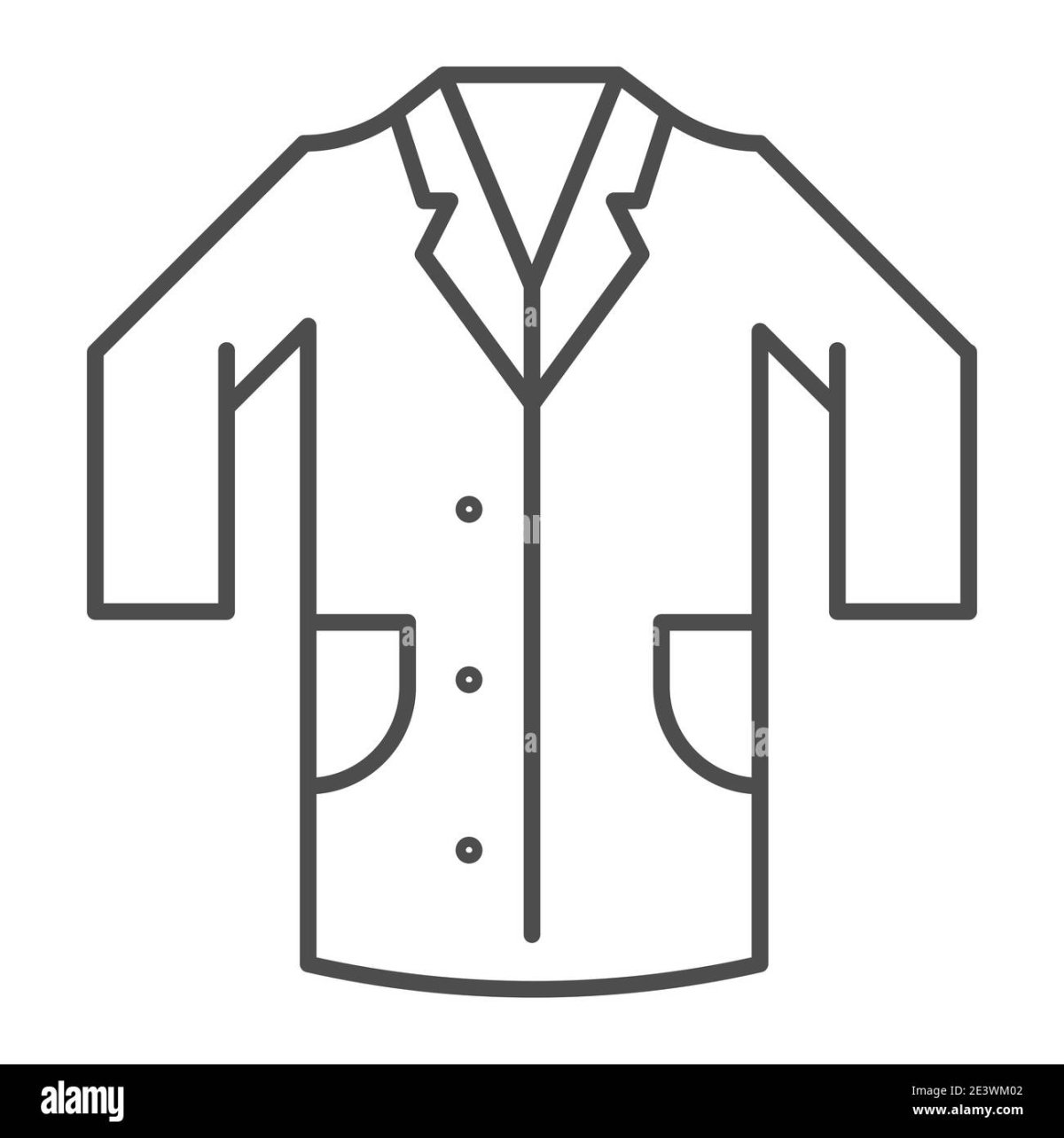 Медицинский халат пиктограмма