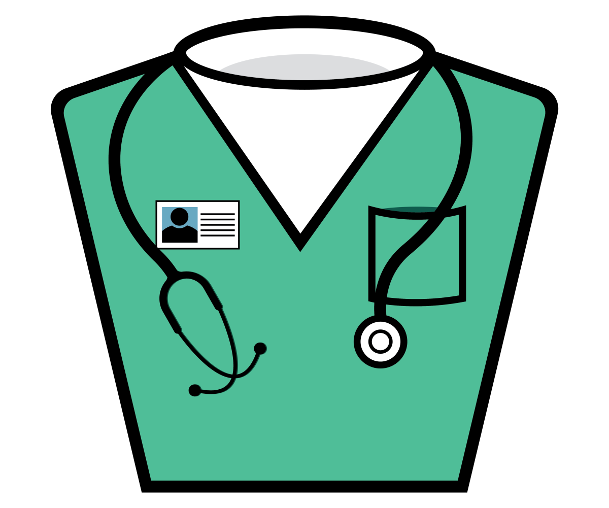 Халат доктора вектор