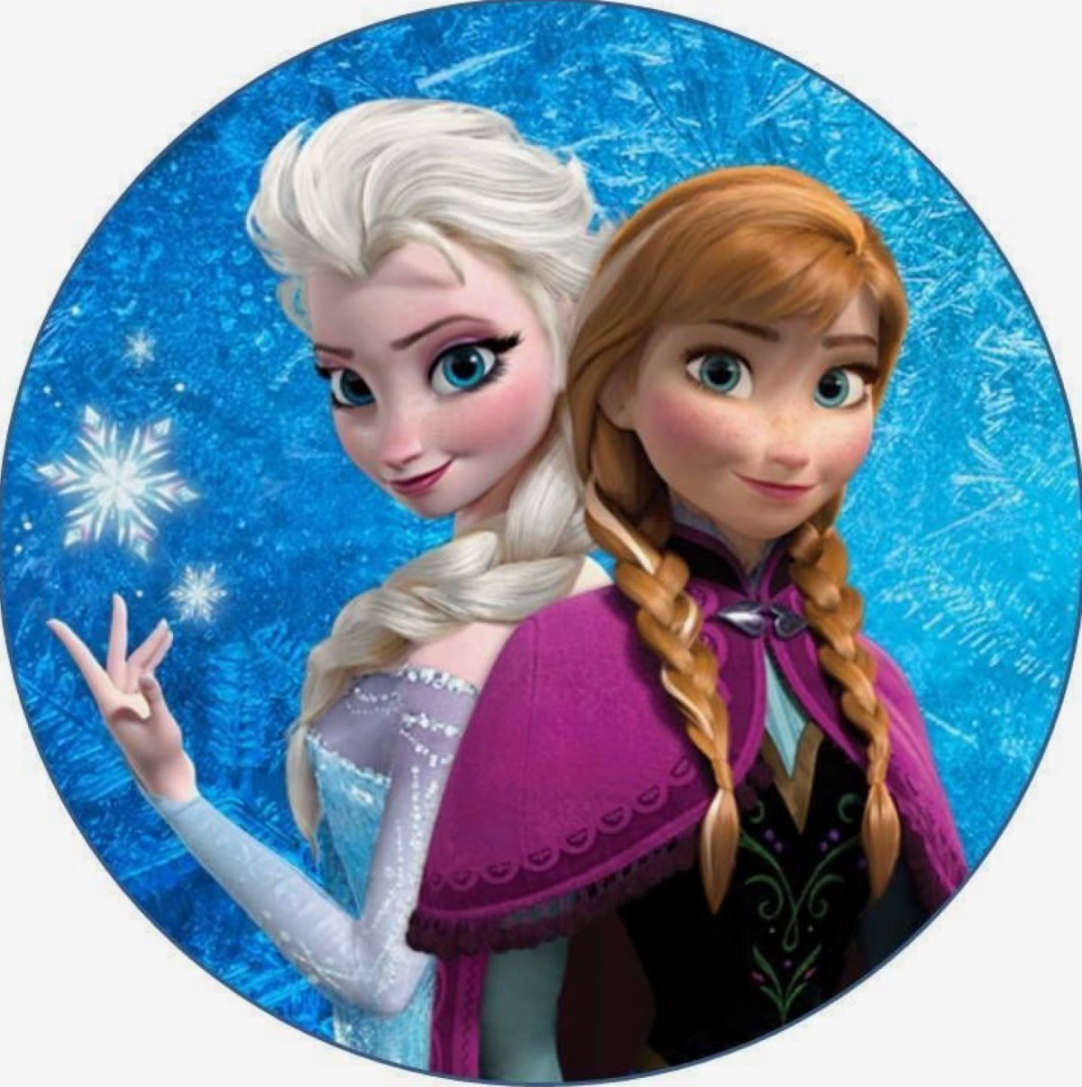 Холодное сердце Эльза и Анна круглая