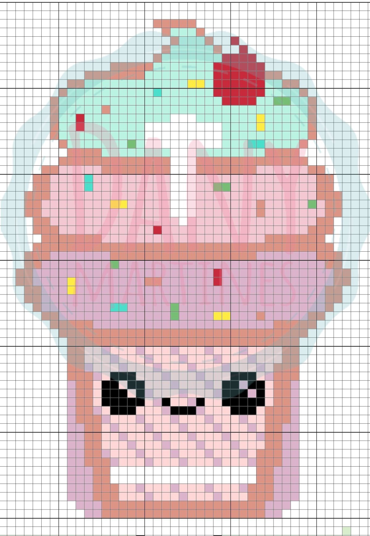 Рисунки по клеточкам еда