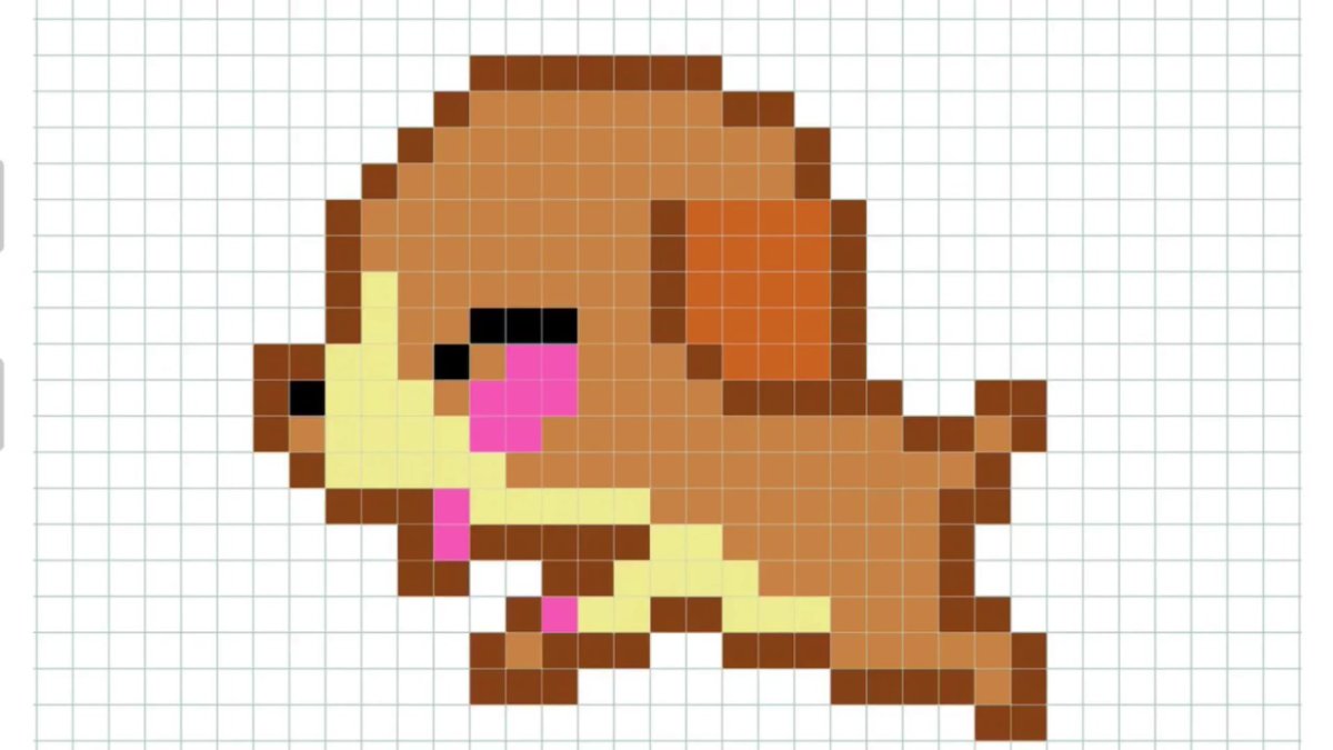 Рисование по клеточкам собачка