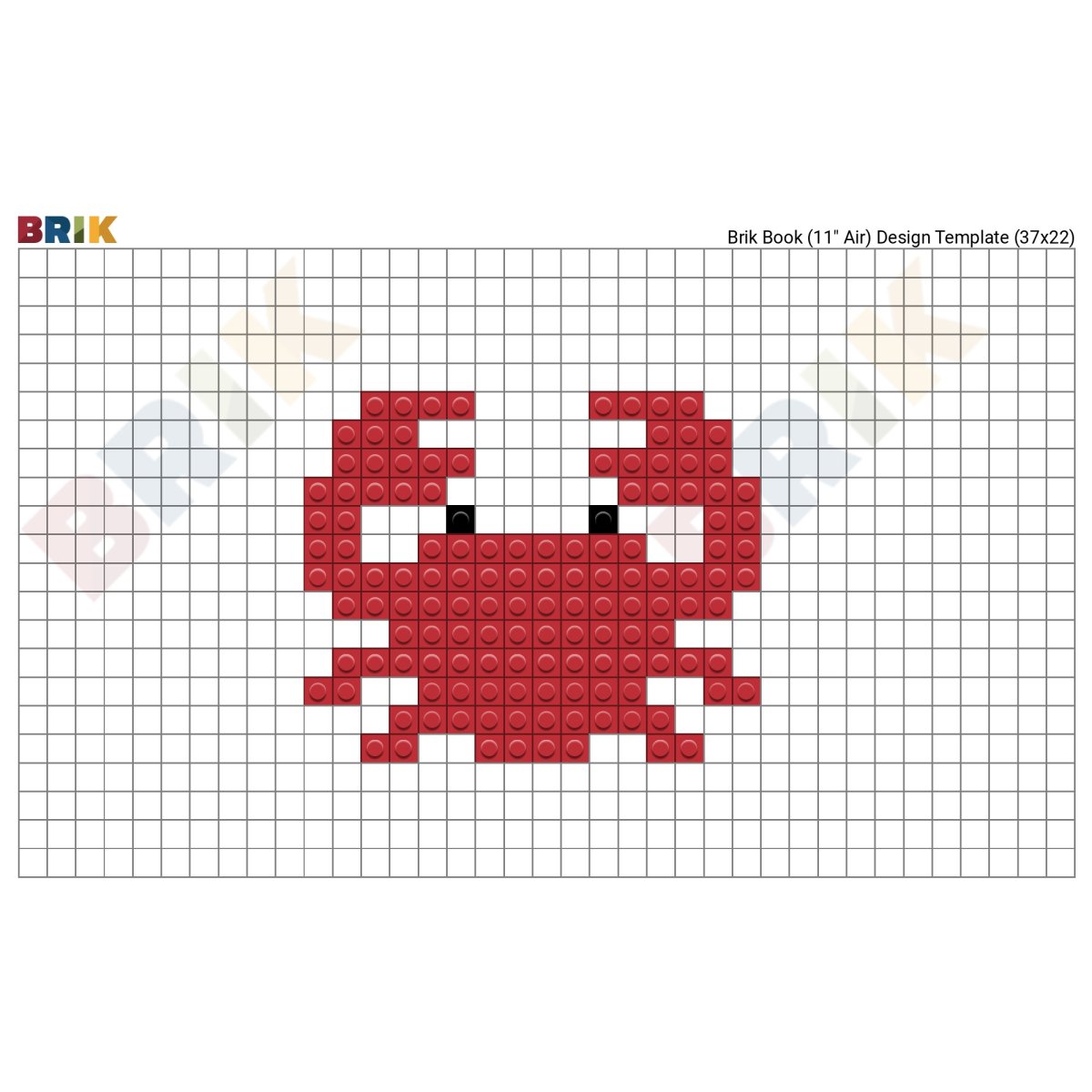 Рисунки по клеткам краб