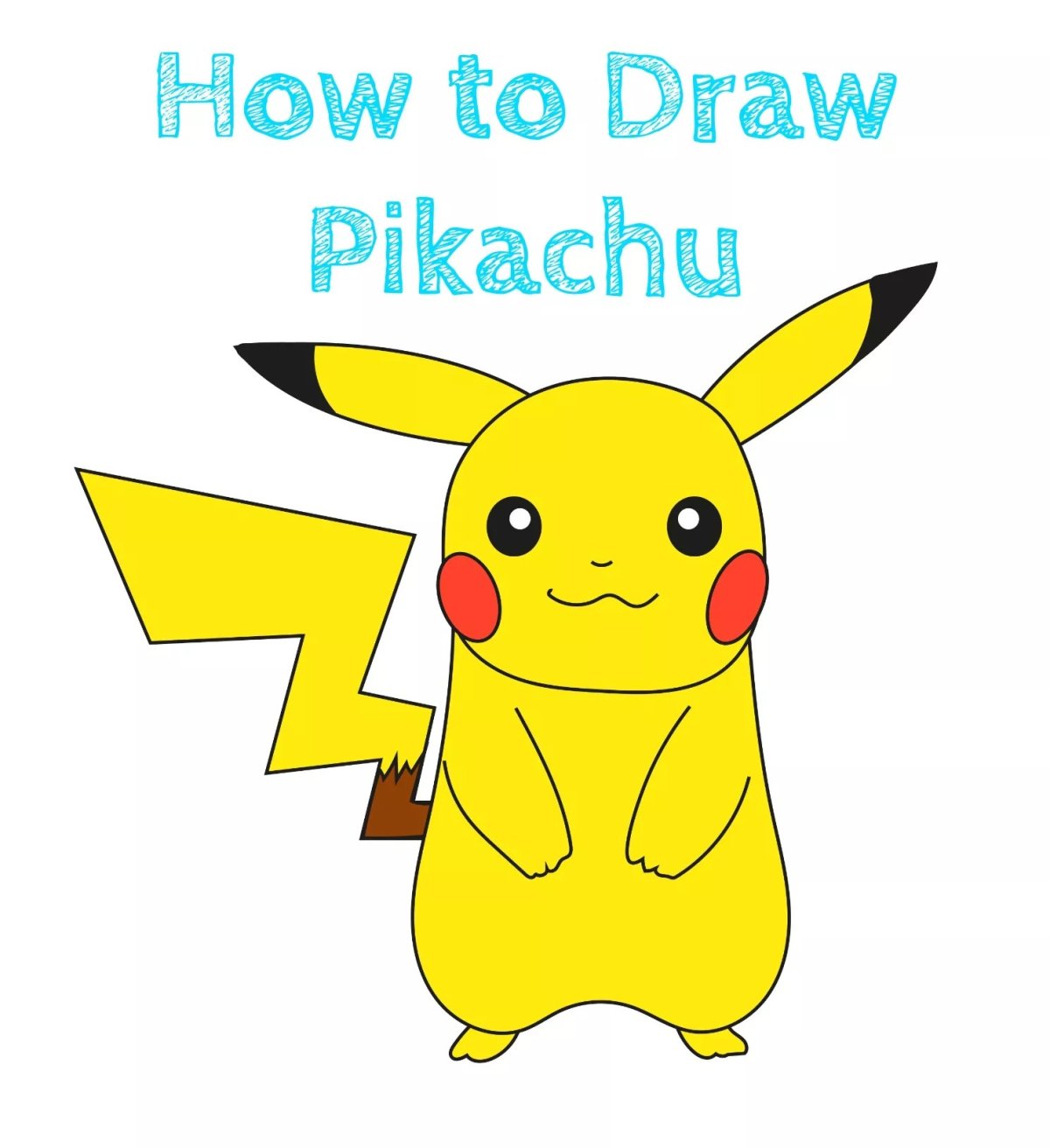 How to draw Pikachu