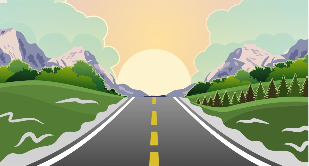 Дорога нарисованная