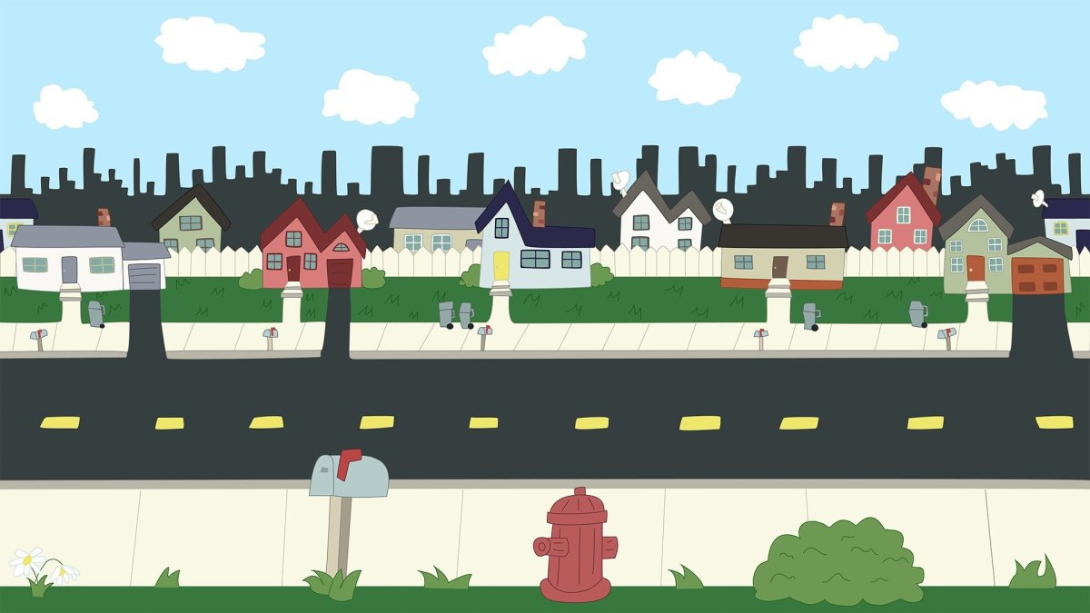 Мультяшная улица