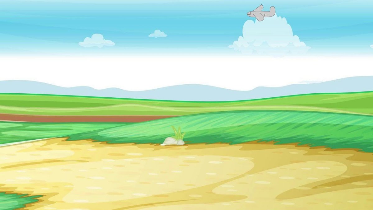 Поле пустое мультяшное