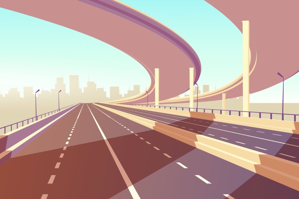 Город с дорогой