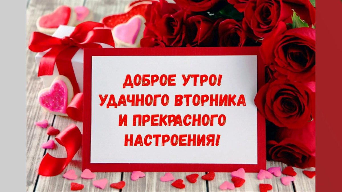 Приветствие с добрым утром вторника