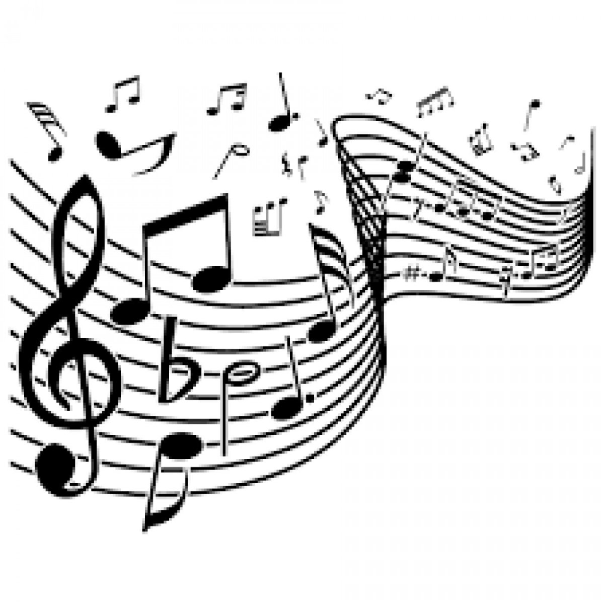 Рисунок нотки музыкальные