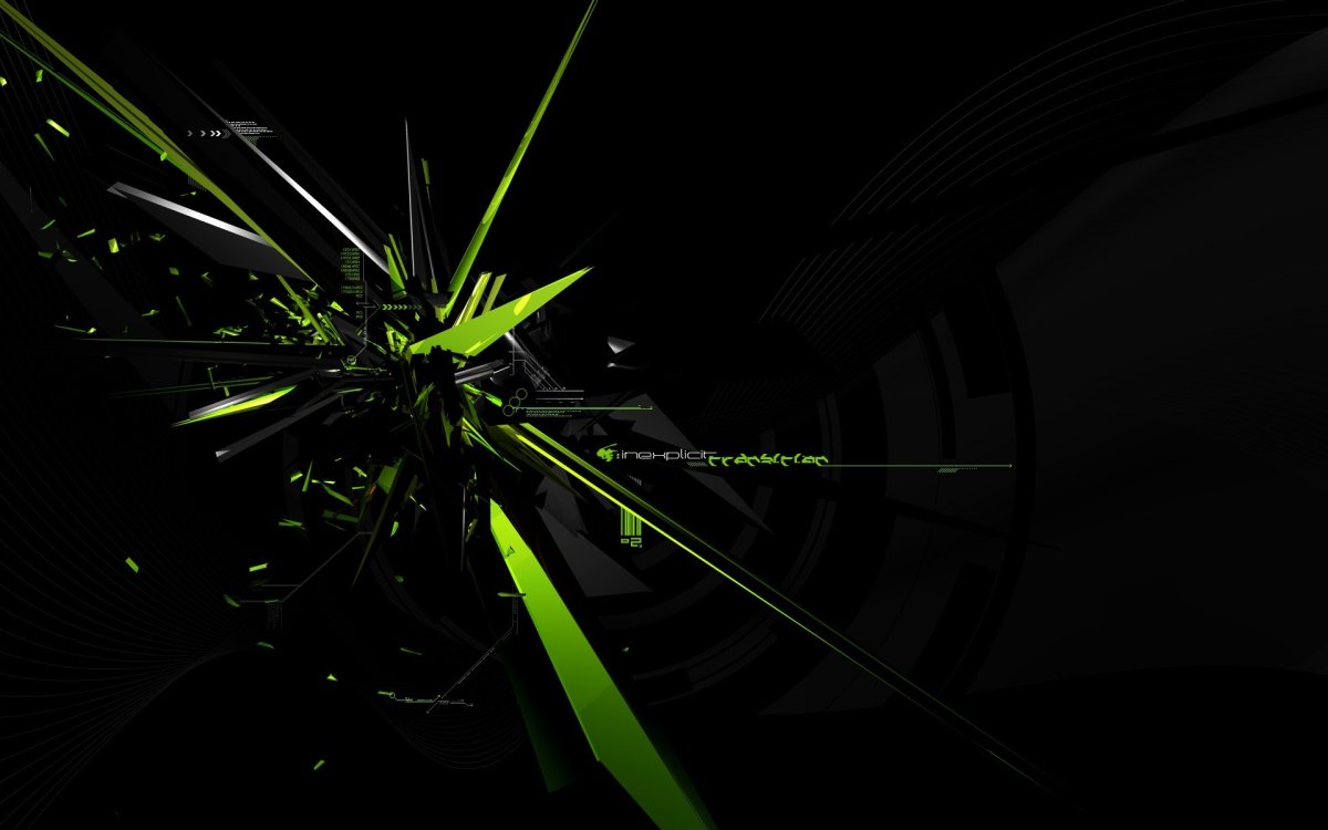 Зеленые линии на черном фоне