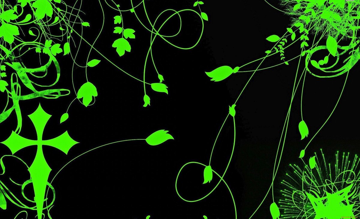 Черно зеленые обои