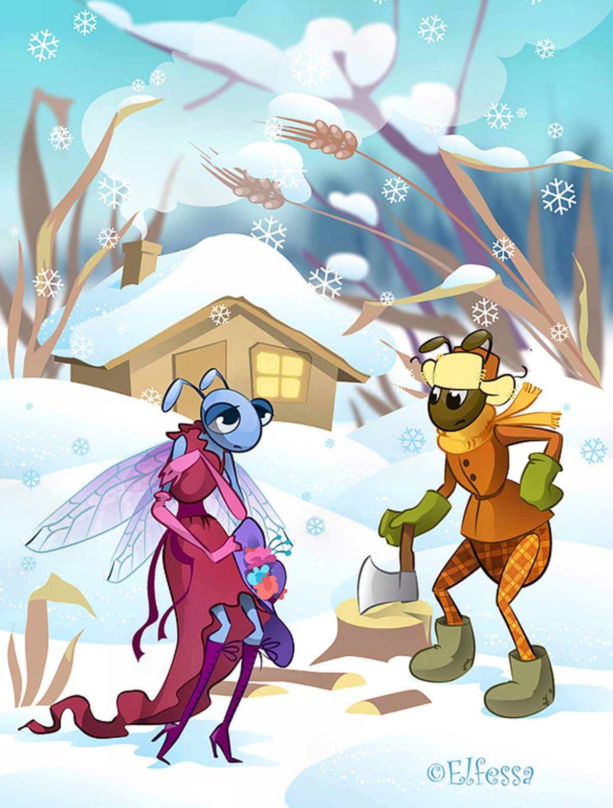 Крылов и. "Стрекоза и муравей"