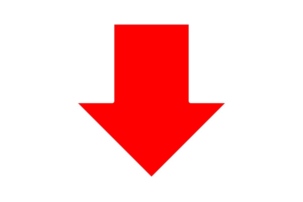 Изображение стрелки вниз