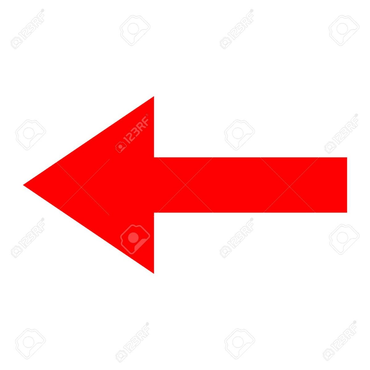 Наклейка стрелка красная