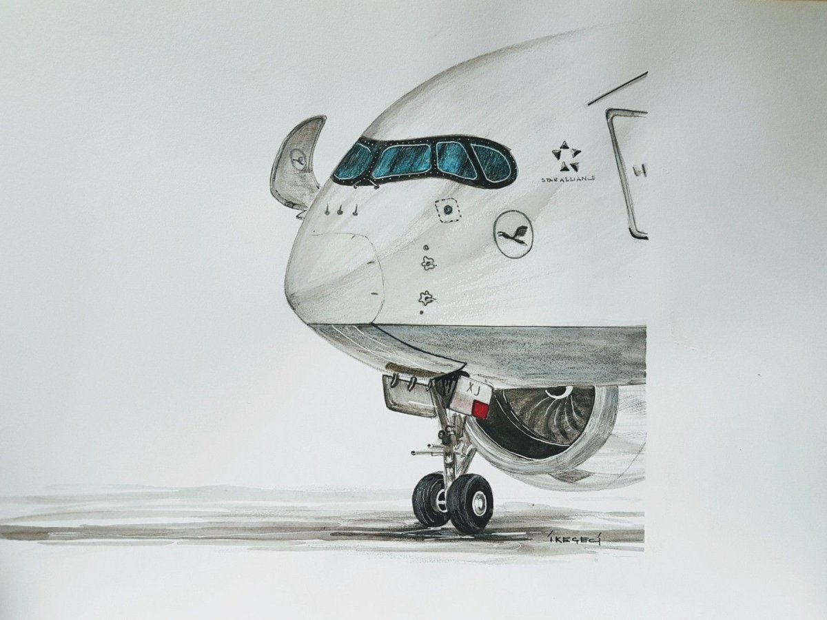 Необычный самолет рисунок