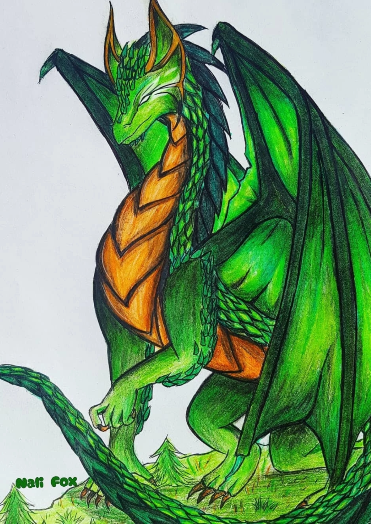 Тату голова дракона