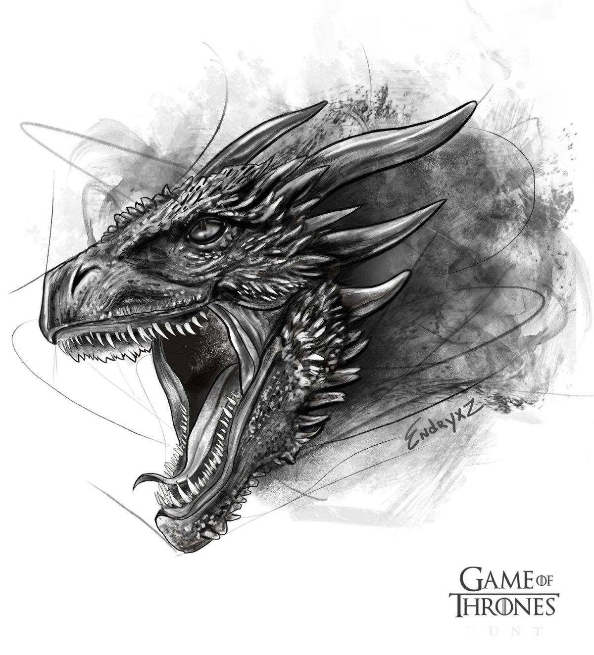 Огненный дракон мультяшный