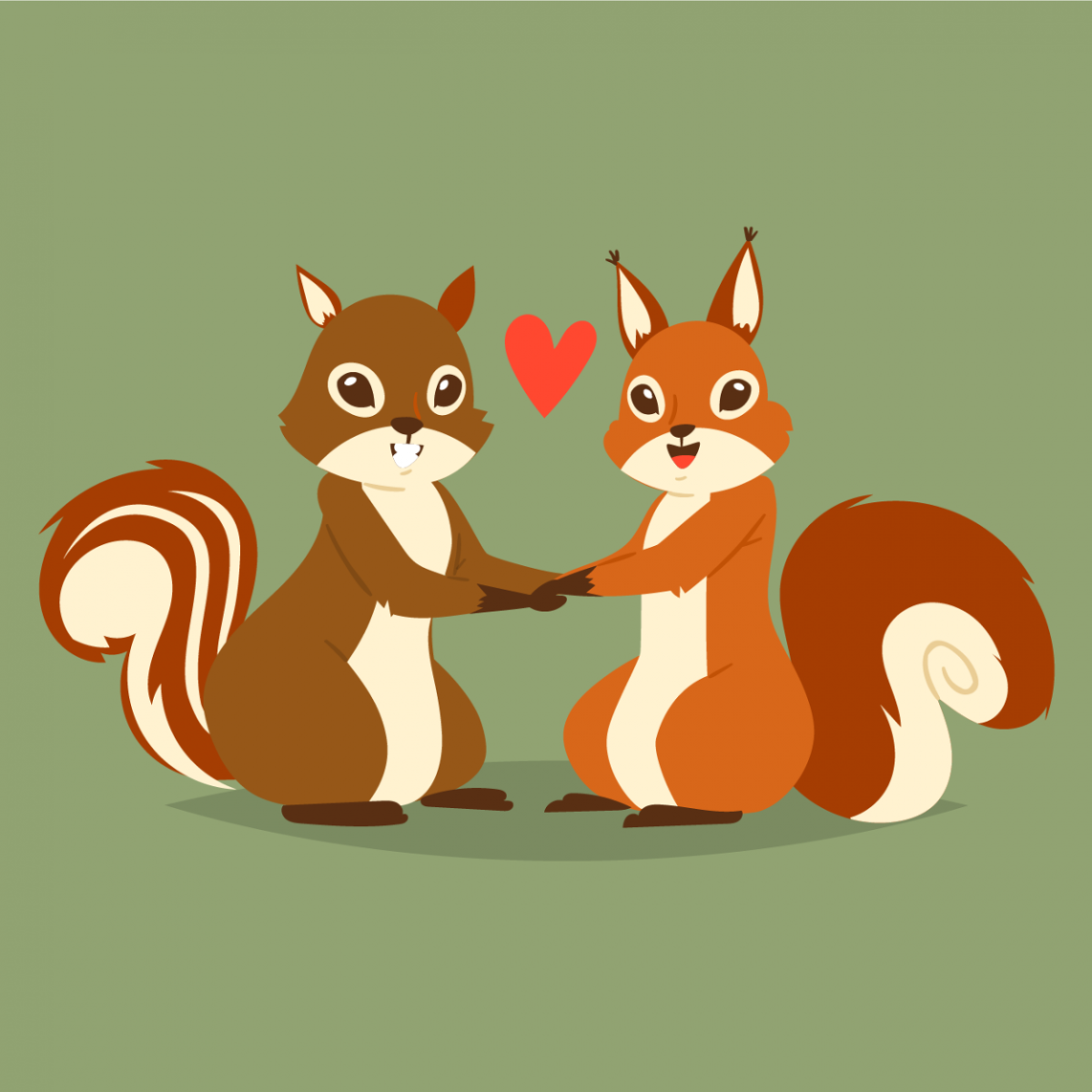 Белочка в лесу