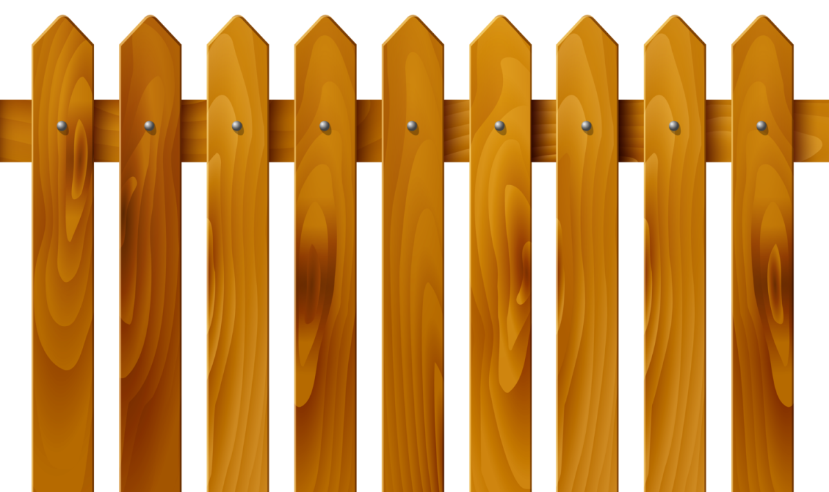 Забор на белом фоне