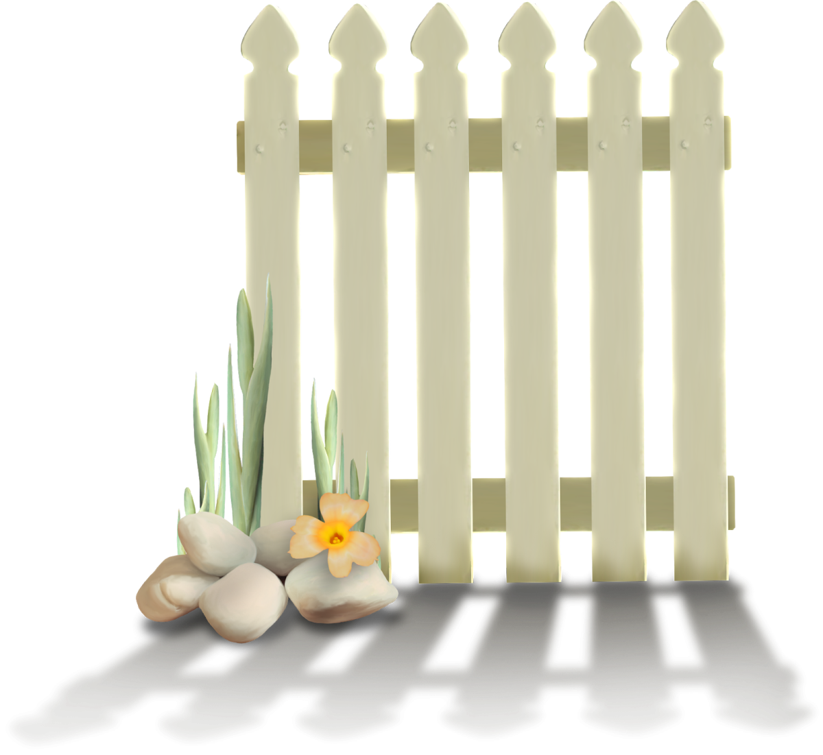 Забор на белом фоне