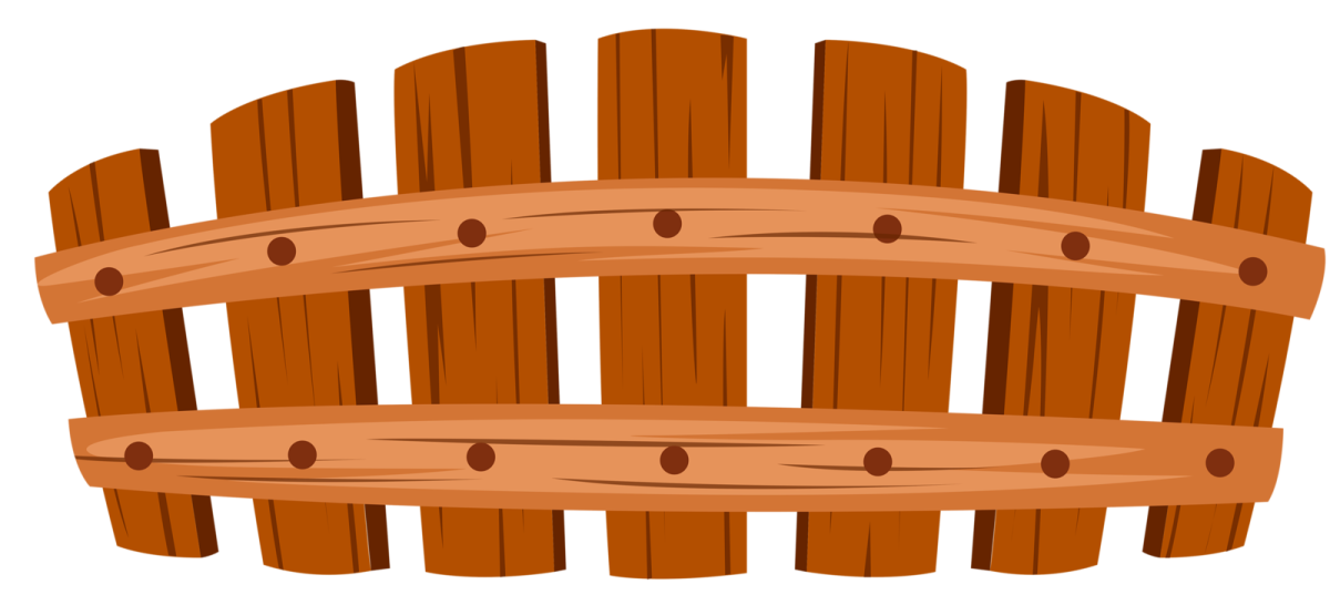 Деревянный забор вектор