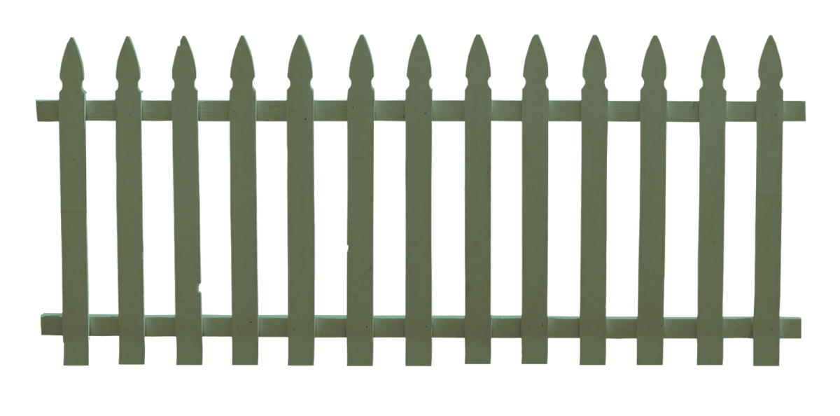 Изгородь на белом фоне