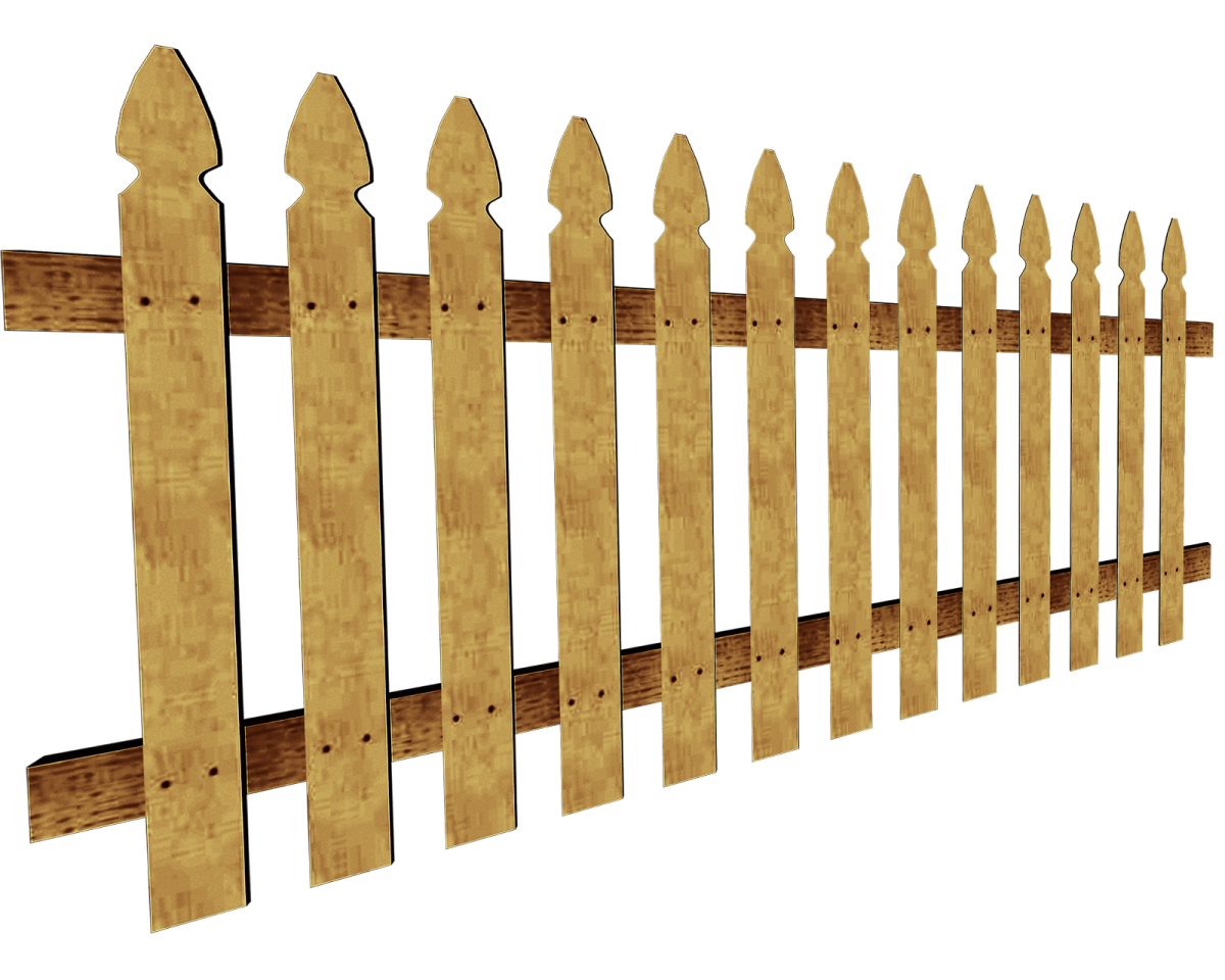 Прозрачный деревянный забор