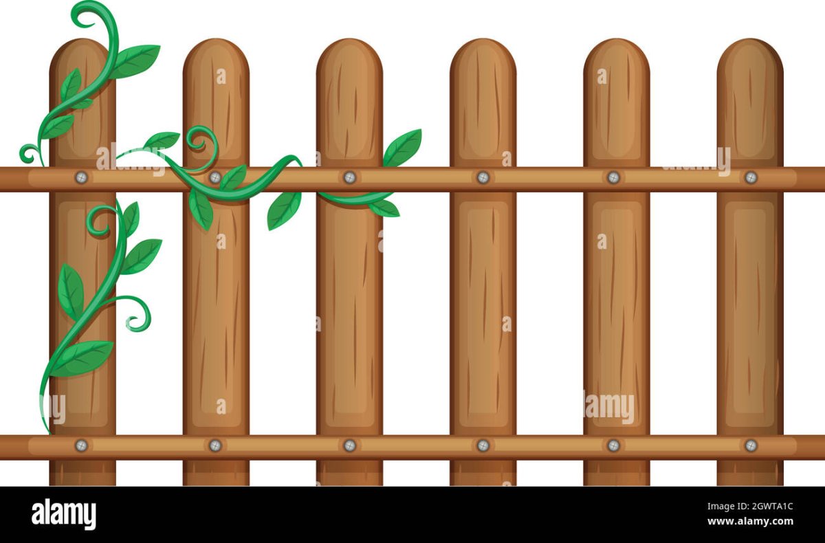 Бревенчатый забор вектор