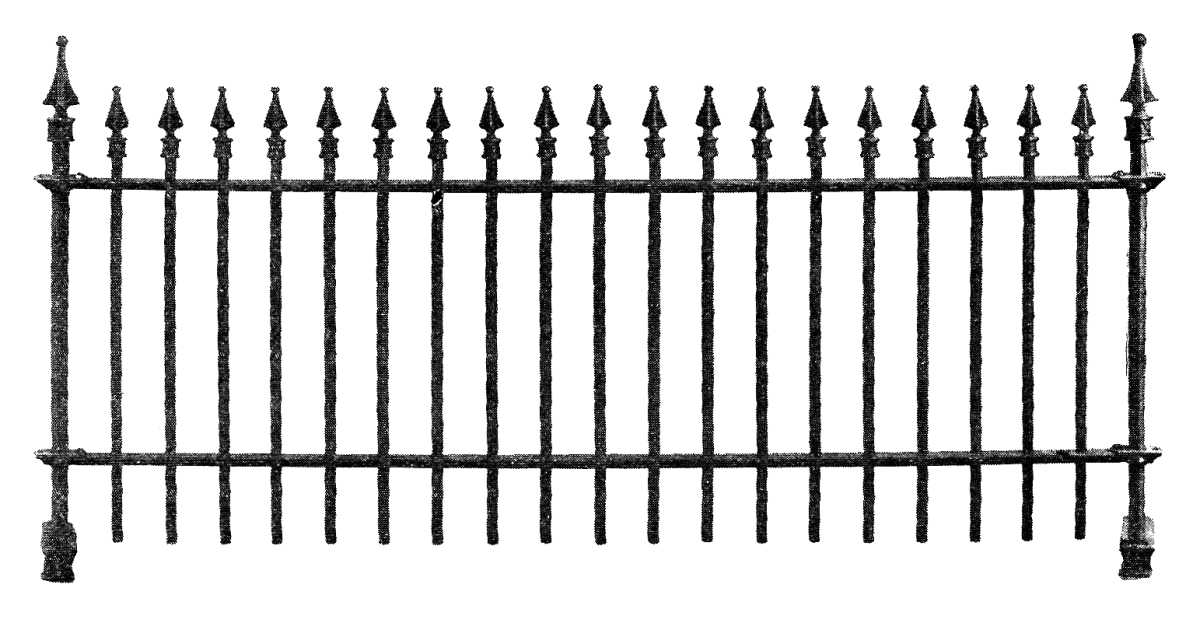 Металлический забор на прозрачном фоне