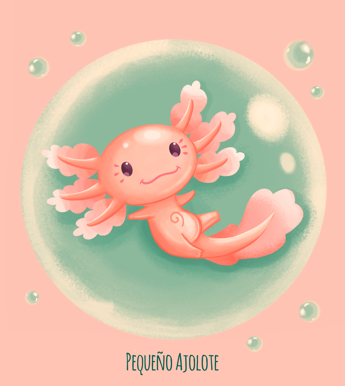 Аксолотль милашка аниме