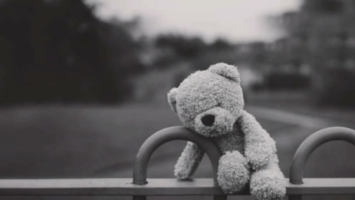 Грустные картинки мишка сидит на линии