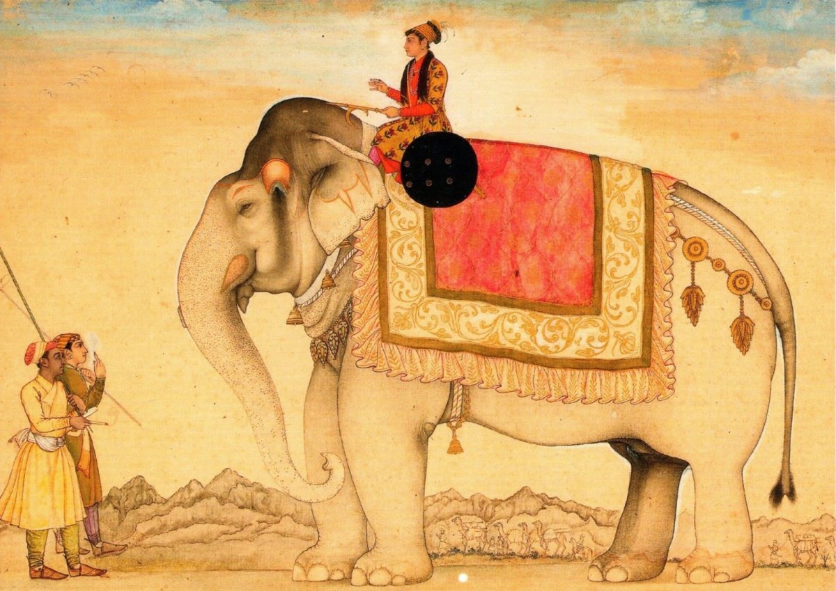 Древнеиндийская живопись слон