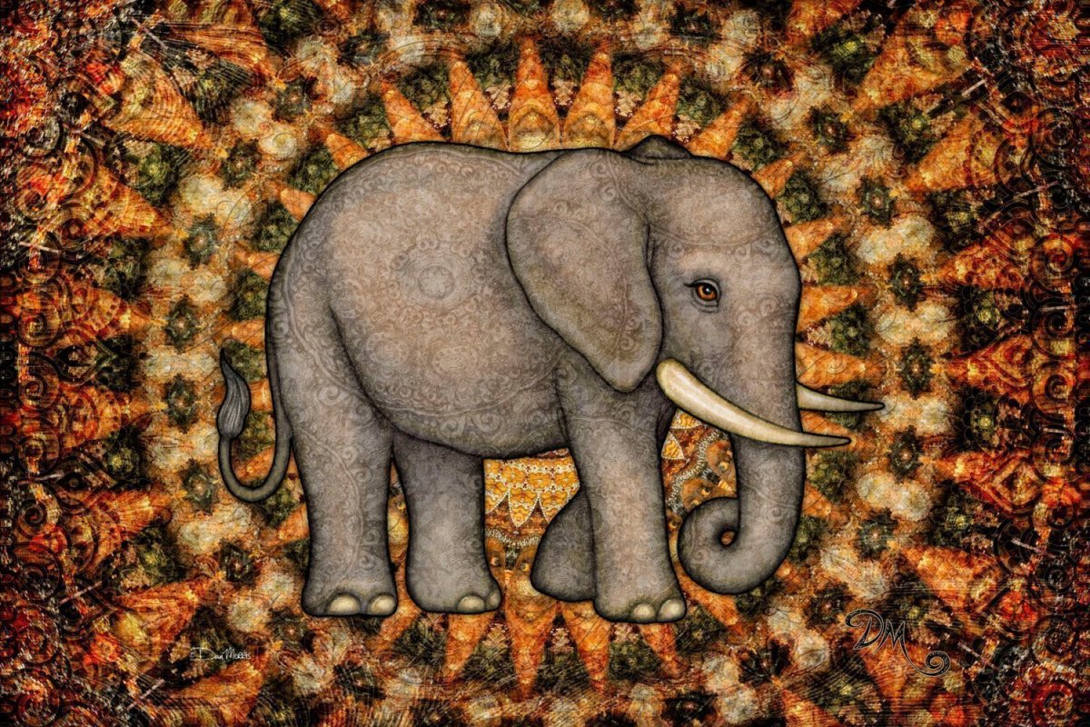 Слоны в индийской живописи