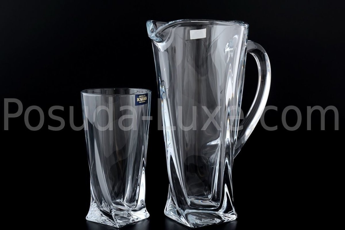 Кувшин Crystalite Bohemia Квадро 1.1 л кристалайт