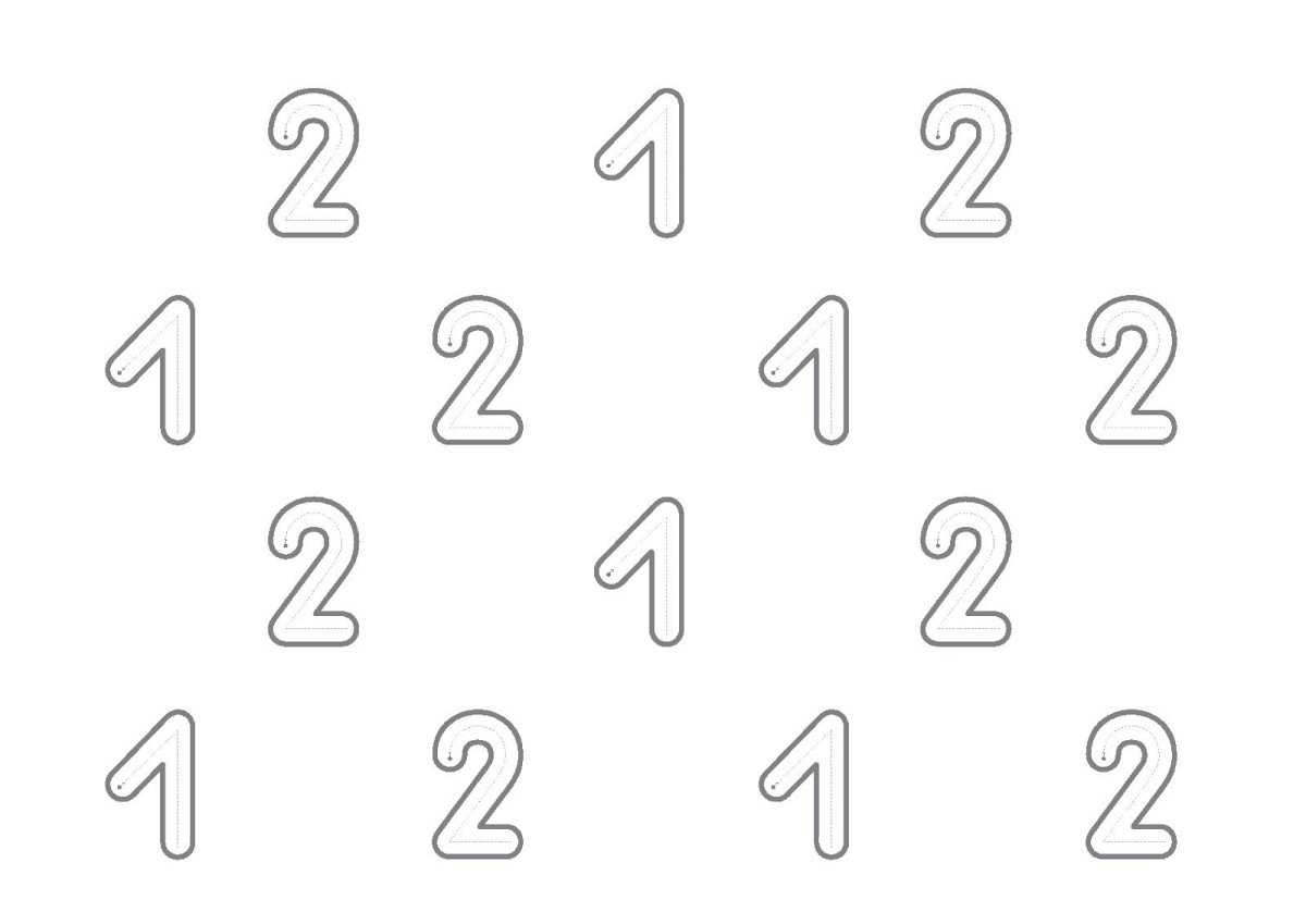 Обведи цифру 1