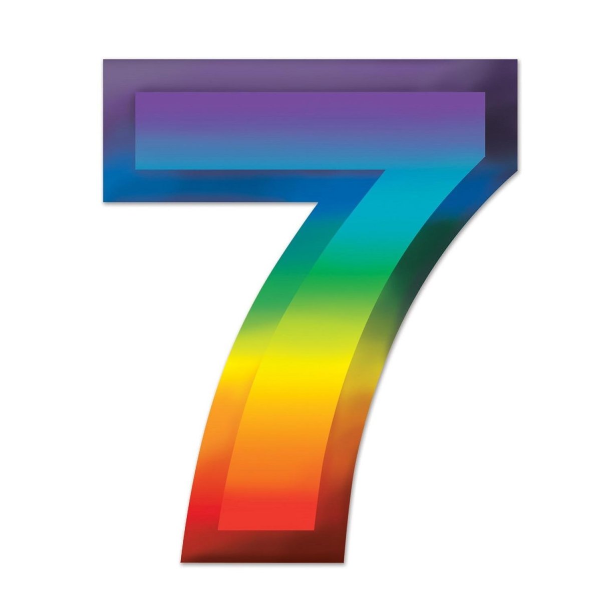 Цифра 7 Радужная