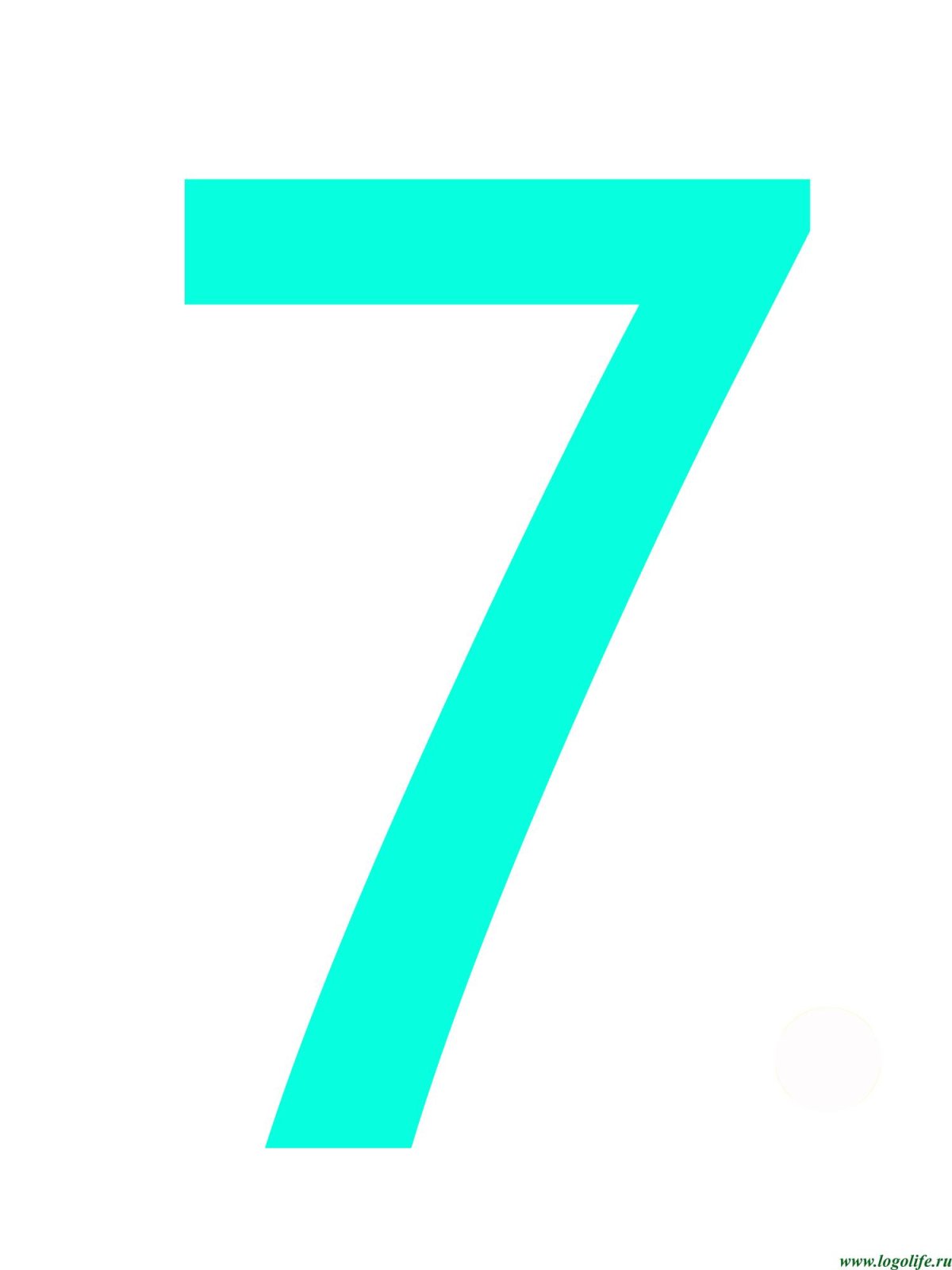 Цифра 7 для детей