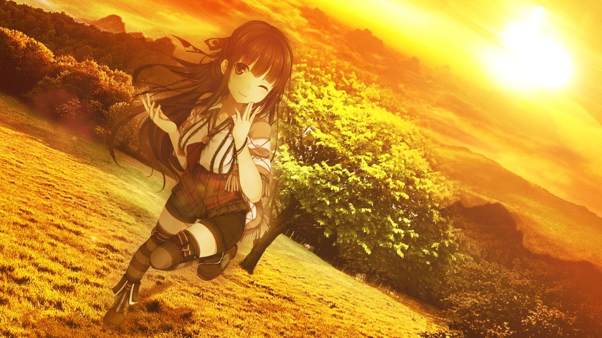 Аниме девушка с кружкой