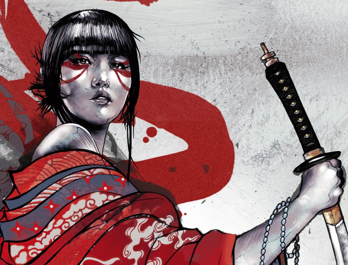 Самурай Ронин арт японское солнце