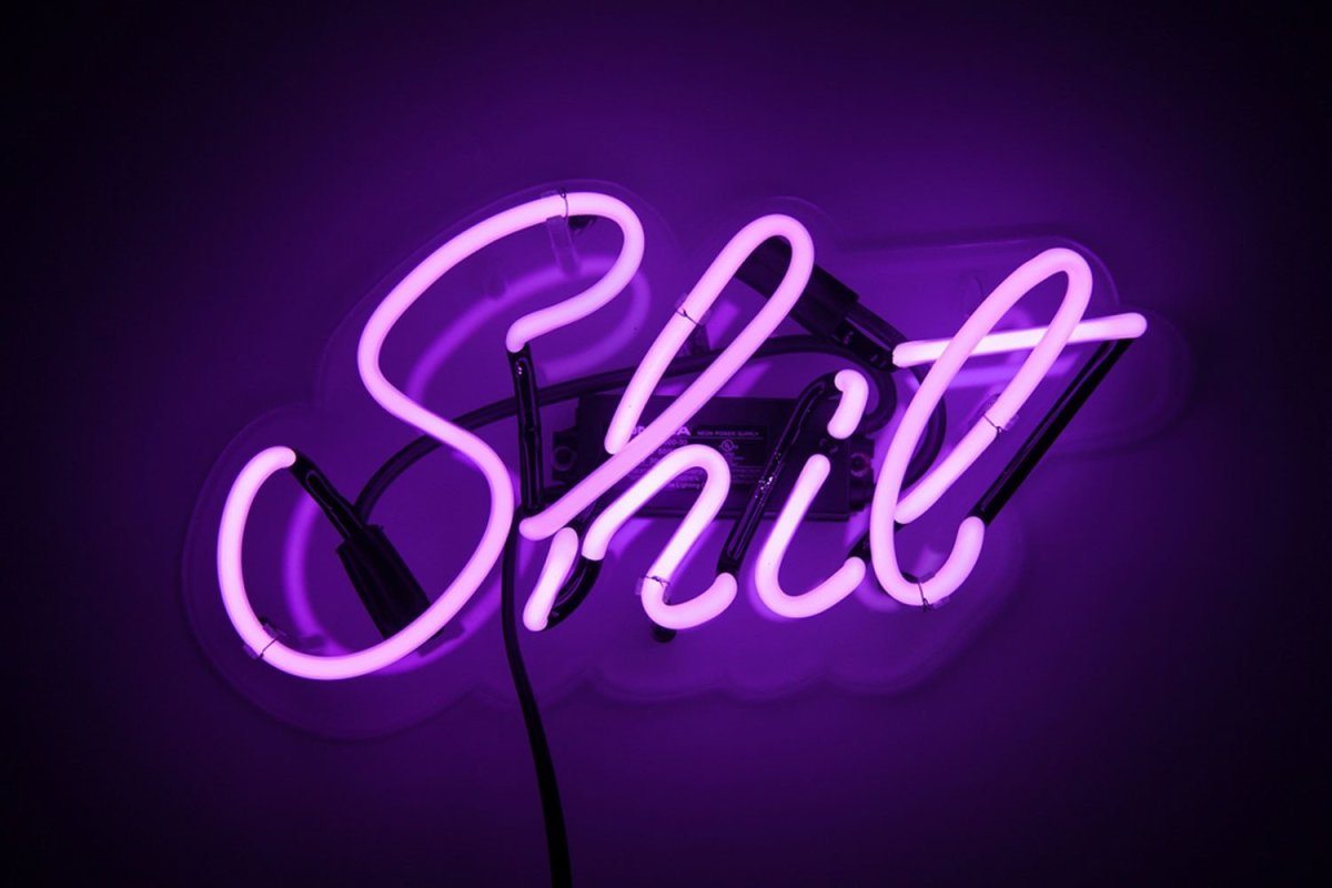 Неоновый значок ВК