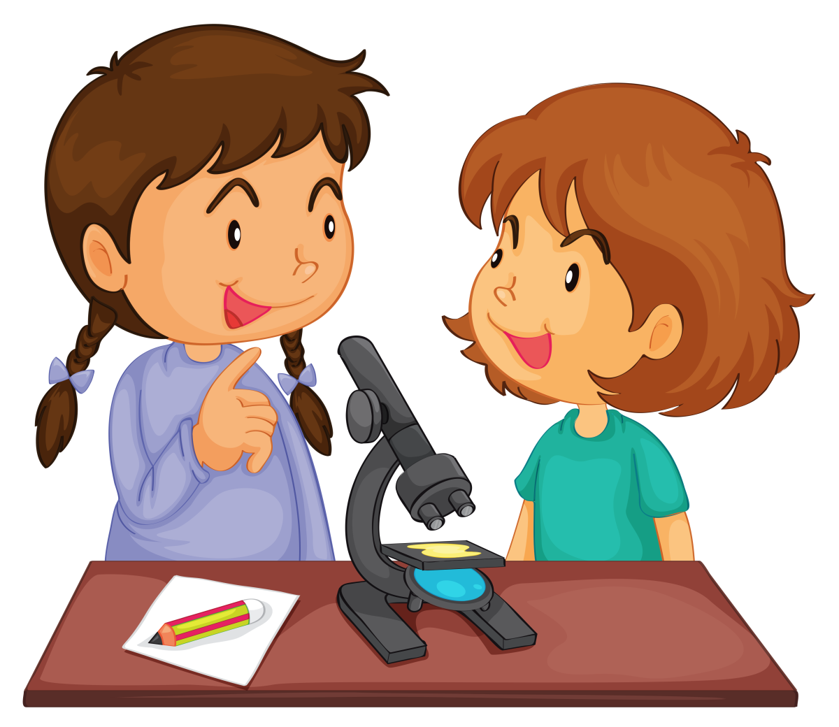 Мультяшные дети исследуют