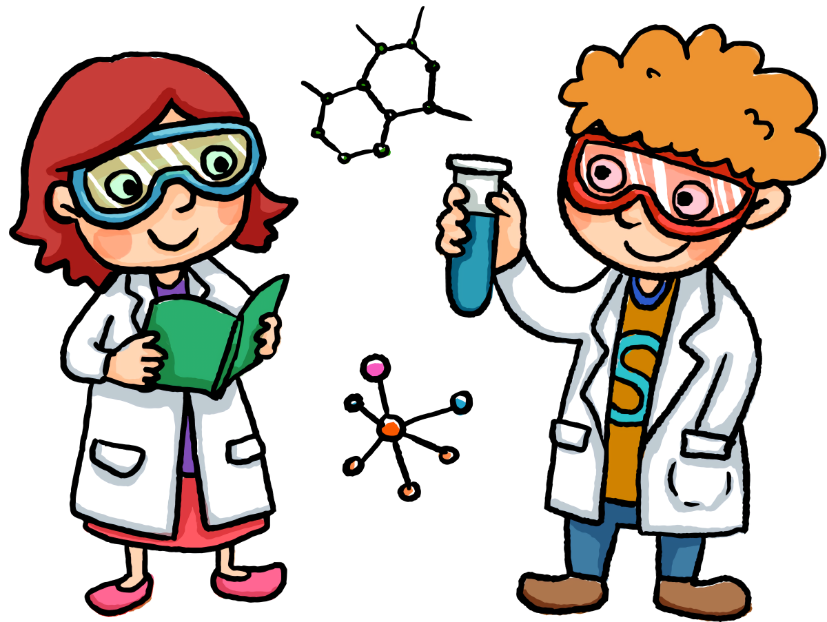 Маленький ученый на прозрачном фоне