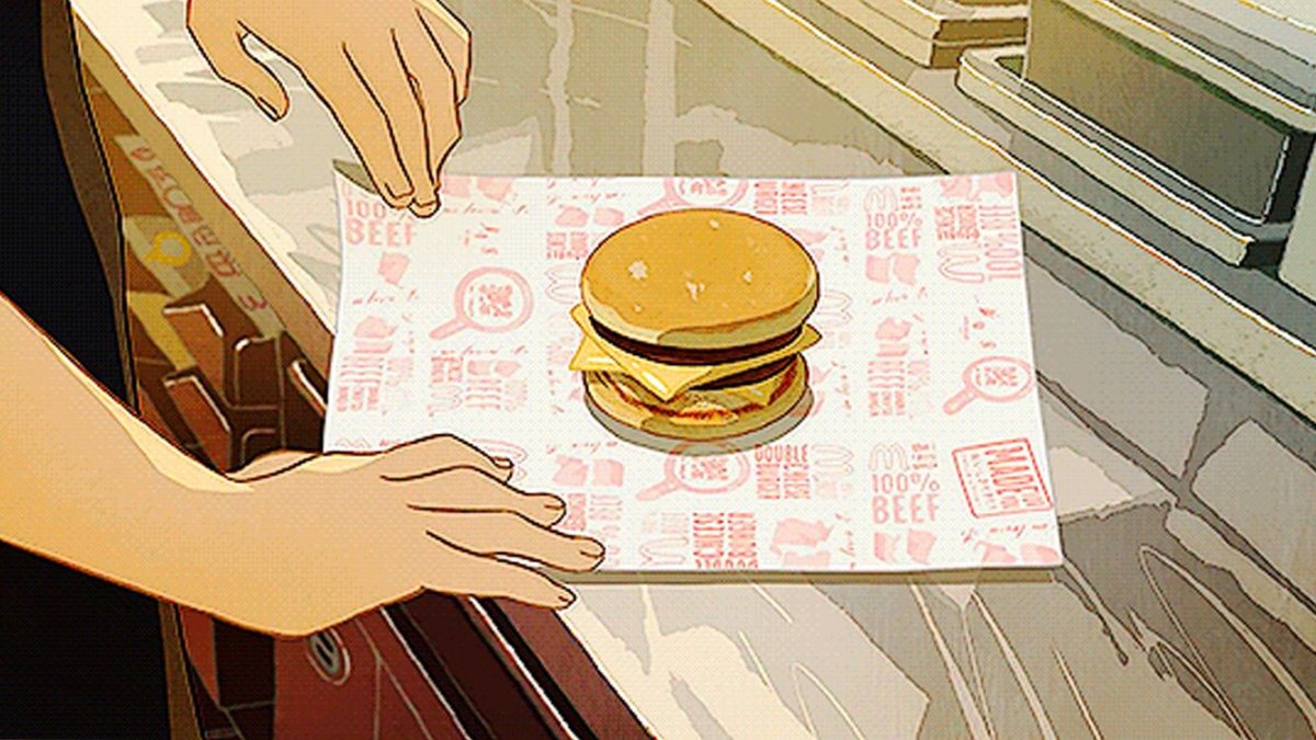 Аниме еда макдональдс